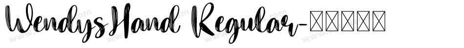 WendysHand Regular字体转换